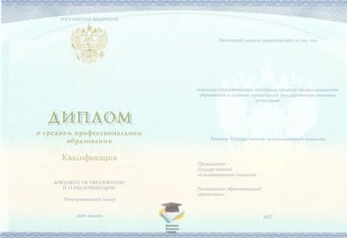 Диплом Брянского техникума питания и торговли СпецБланк 2014-2020 годов